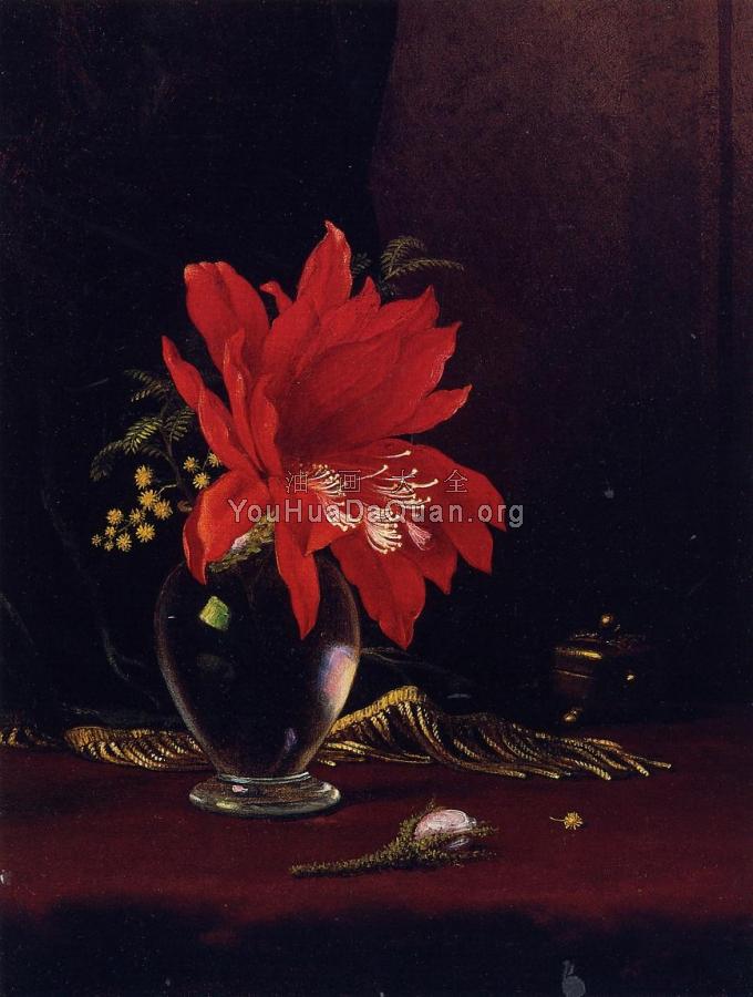 Red Flower in a Vase - 马丁·约翰逊·赫德